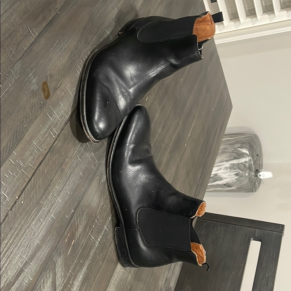 Black Leather Chelsea Boots